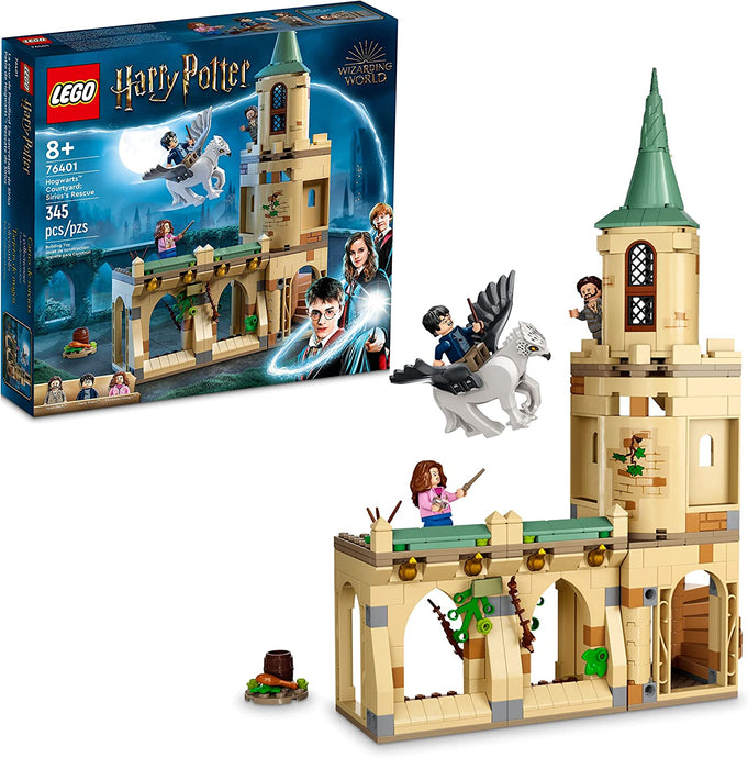 LEGO Harry Potter Hogwarts Courtyard: Sirius’s Rescue 76401 Building Toy Set from Prisoner of Azkaban Movie Featuring Hermione Granger and Sirius Black for Kids, Girls, and Boys Ages 8+ (345 Pieces)