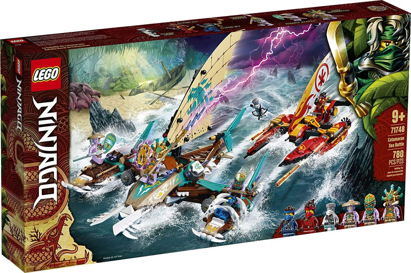 Load image into Gallery viewer, LEGO NINJAGO Catamaran Sea Battle 71748 Building Kit; Ninja Playset Featuring Catamaran Toys and NINJAGO Kai, Jay and Zane; Best Gift for Kids Who Love Creative Play, New 2021 (780 Pieces)
