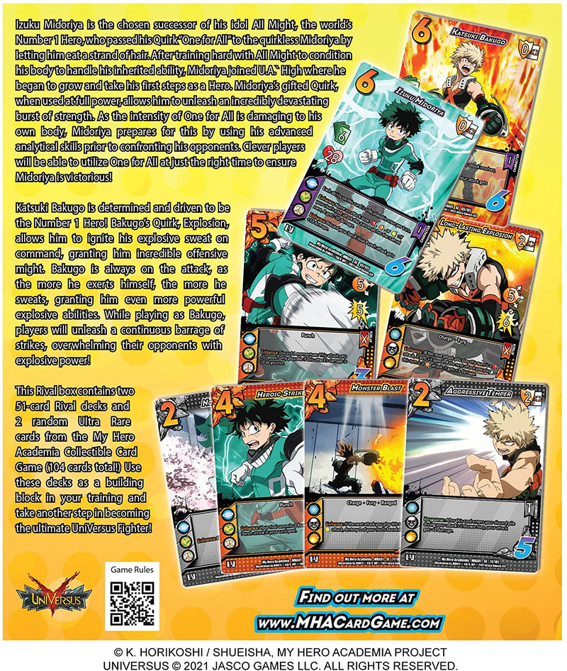 Load image into Gallery viewer, My Hero Academia Collectible Card Game Izuku Midoriya vs. Katsuki Two Player Rival Decks
