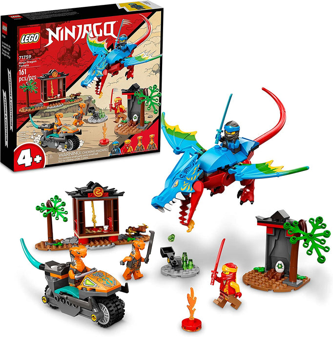 LEGO NINJAGO Ninja Dragon Temple 71759 Ninja Building Toy Set for Boys, Girls, and Kids Ages 4+ (161 Pieces)