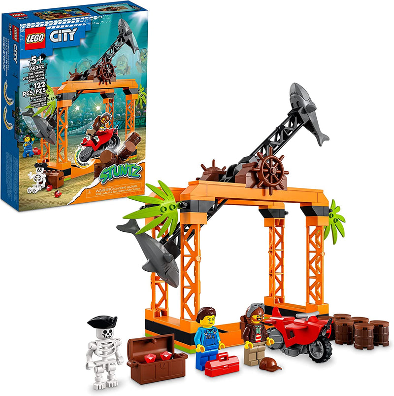 Load image into Gallery viewer, LEGO City Stuntz The Shark Attack Stunt Challenge 60342 Building Toy Set for Boys, Girls, and Kids Ages 5+ (122 Pieces)
