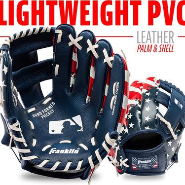 Franklin Sports Kids Baseball Gloves - RTP Youth Teeball Glove + Ball Set - Boys + Girls Teeball Mitt Set - Kids + Toddlers - 9.5"