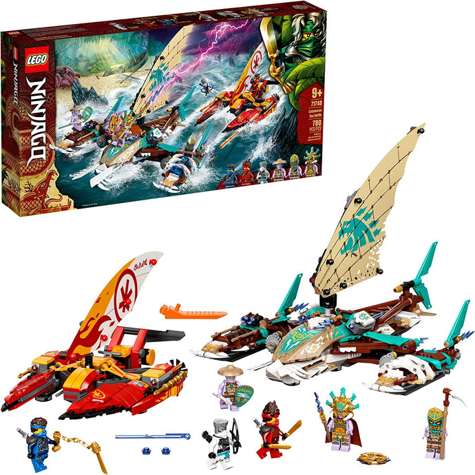 LEGO NINJAGO Catamaran Sea Battle 71748 Building Kit; Ninja Playset Featuring Catamaran Toys and NINJAGO Kai, Jay and Zane; Best Gift for Kids Who Love Creative Play, New 2021 (780 Pieces)