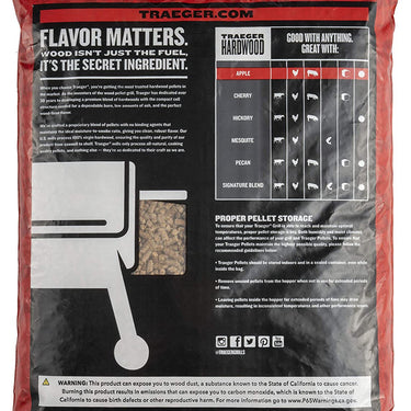 Traeger Apple All-Natural Wood Grilling Pellets (20 lb. Bag)