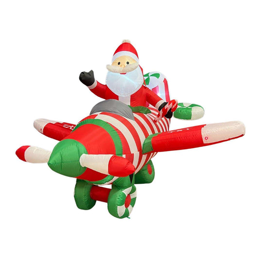 Celebrations 8 ft. Santa in Plane Inflatable