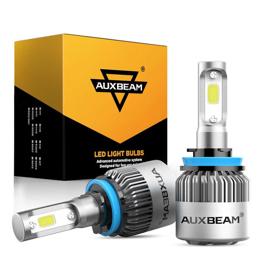 AUXBEAM LED Head Light Bulbs H11/H8/H9 S2-Series COB 270°/360° Beam 8000LM