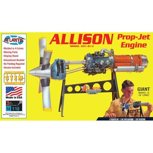 Allison 501-D13 Prop Jet Aircraft Engine 1:10 Scale Plastic Model Kit