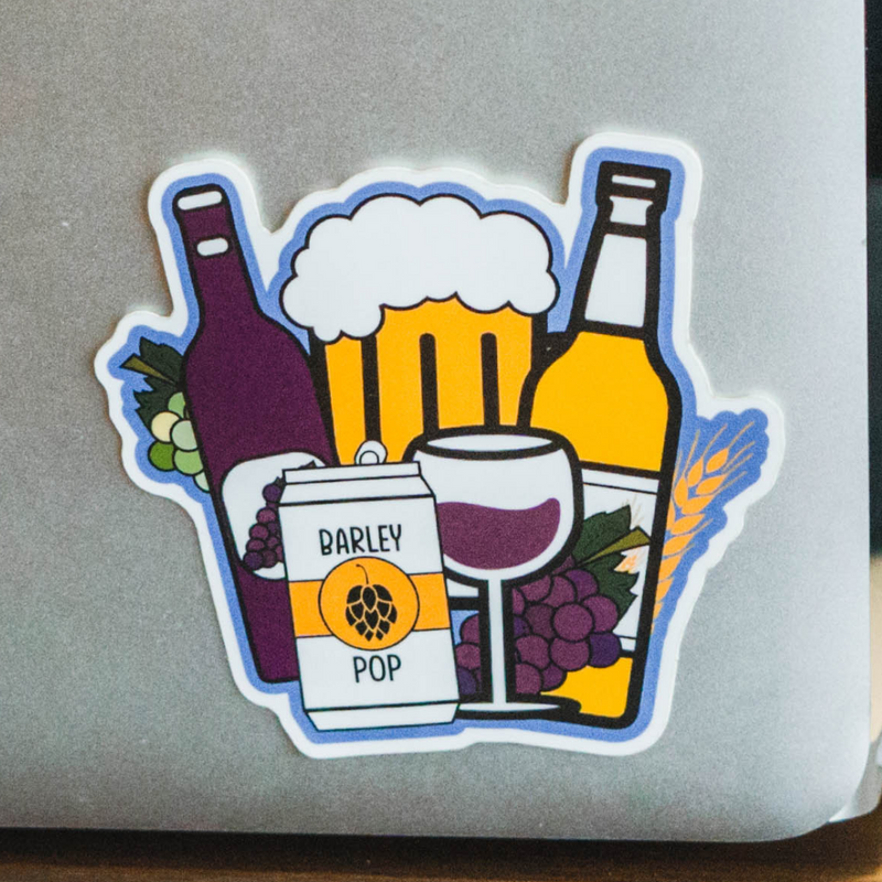 Load image into Gallery viewer, Beer and Wine Bouquet Sticker
