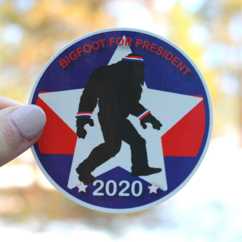 Load image into Gallery viewer, Bigfoot for President 2020 Sticker
