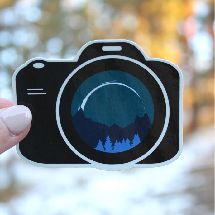 Camera Blue Mountains Sticker