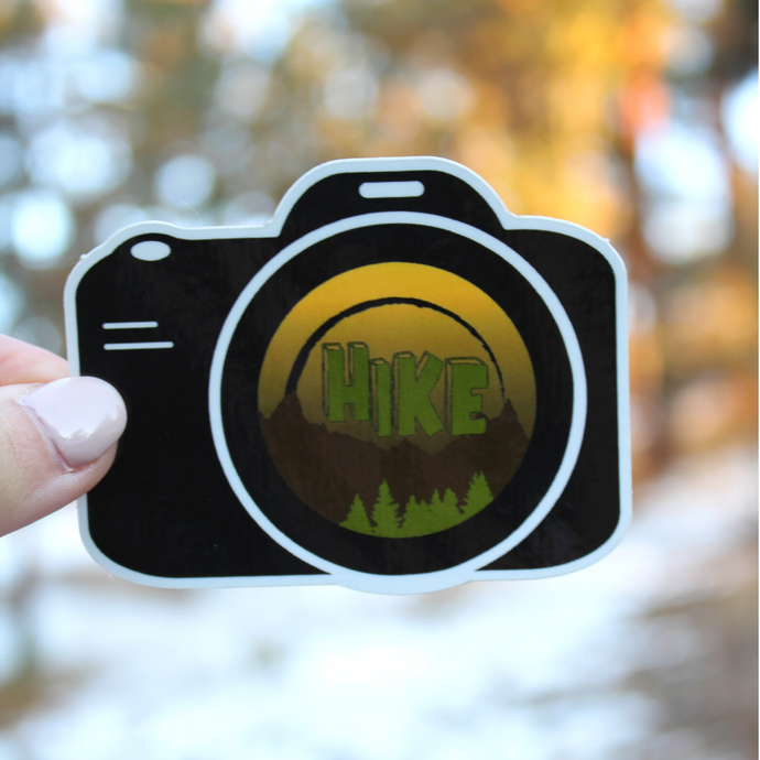 Camera Hike Sticker