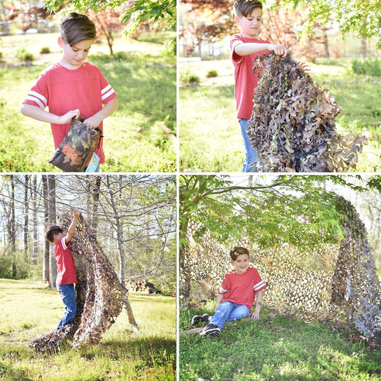 Nature Bound Camouflage Net for Kids, 9-Feet by 5-Feet, for Camping, Hiking, Indoor and Outdoor Play, Boys and Girls Ages 3+