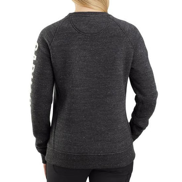 Carhartt Women's Relaxed Fit Midweight Crewneck Block Logo Sleeve Graphic Sweatshirt