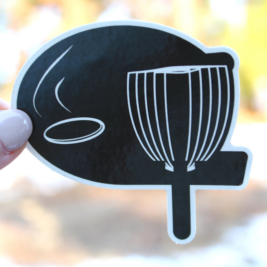 Disc Golf Black Sticker