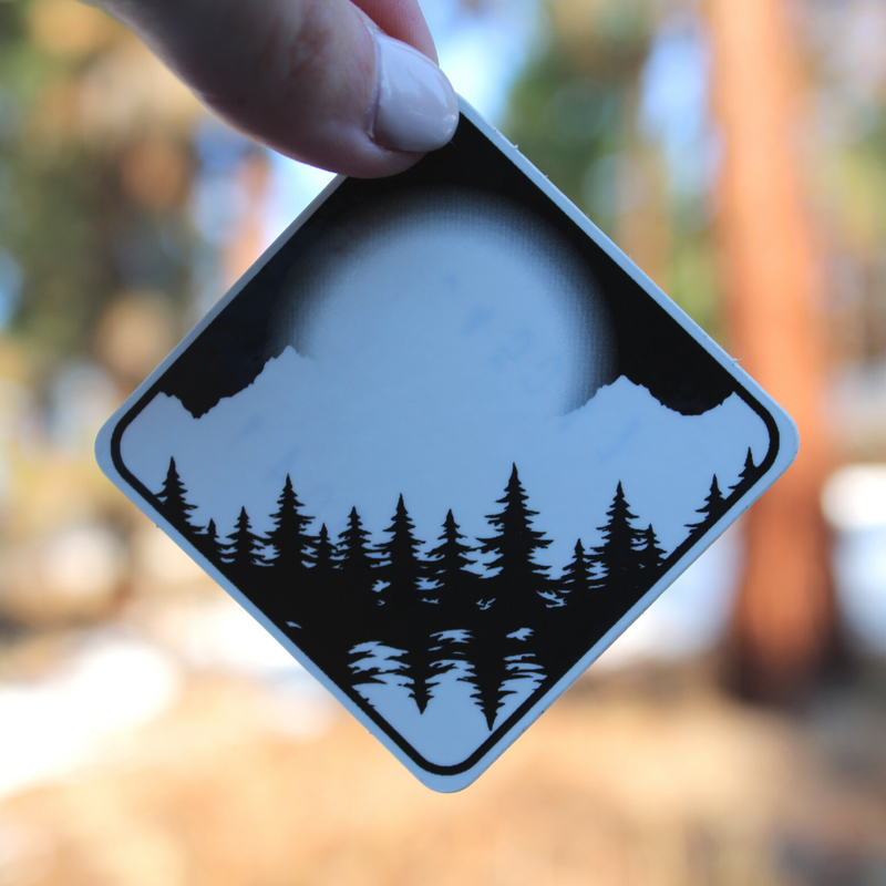 Load image into Gallery viewer, Black and White Mountains Sticker
