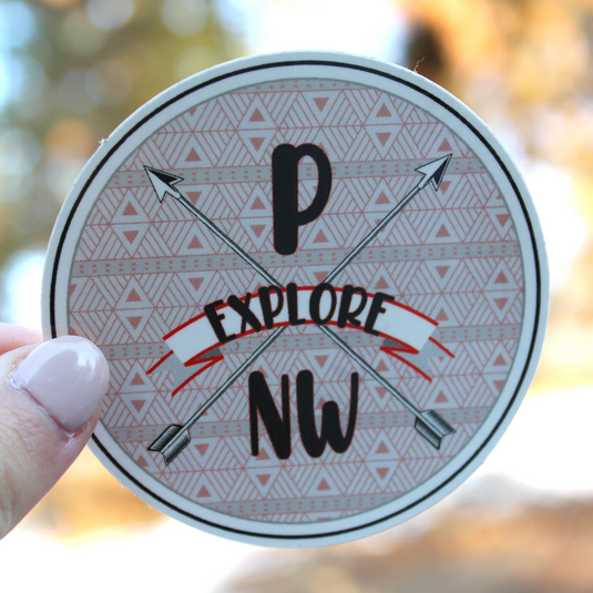 Explore PNW Arrows Sticker