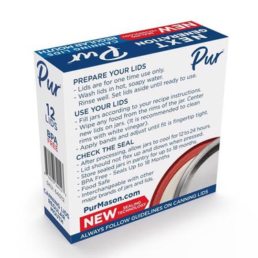 Pur Regular Mouth Canning Jar Lids, Pack of 12 Lids