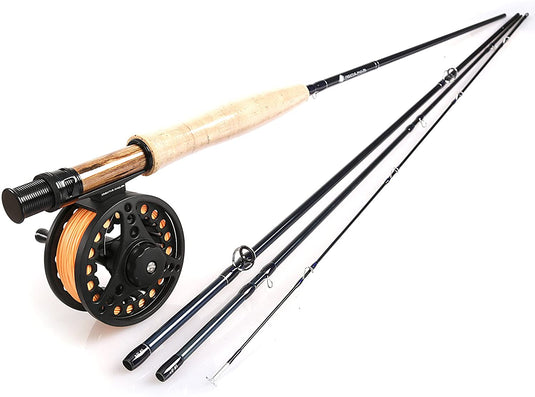 Creative Angler Catalyst Fly Rod and Fly Reel Combo 8wt with Bass Fly  Selection for Fly Fishing