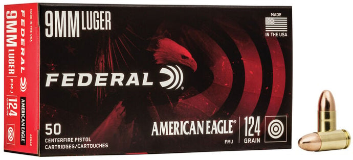 American Eagle Handgun 9mm Luger FMJ 124 GR