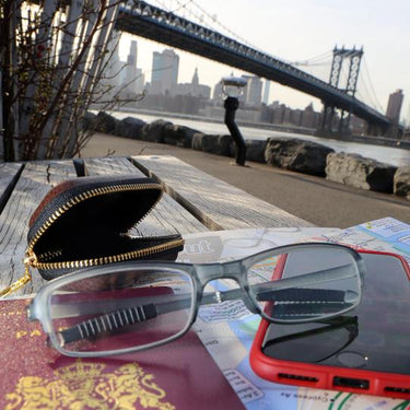 Folding Reader Glasses in Zipper Case
