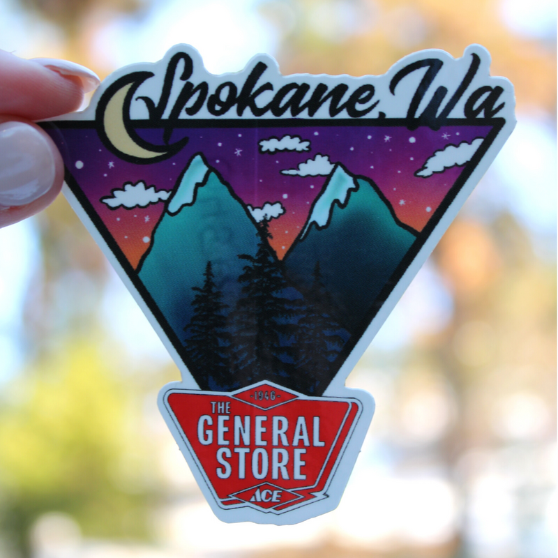 Load image into Gallery viewer, The General Store Scenic Spokane Triangle Sticker
