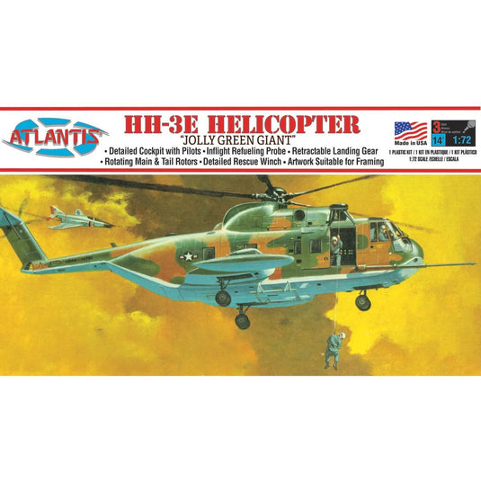 HH-3E Jolly Green Giant Helicopter 1:72 Scale Plastic Model Kit