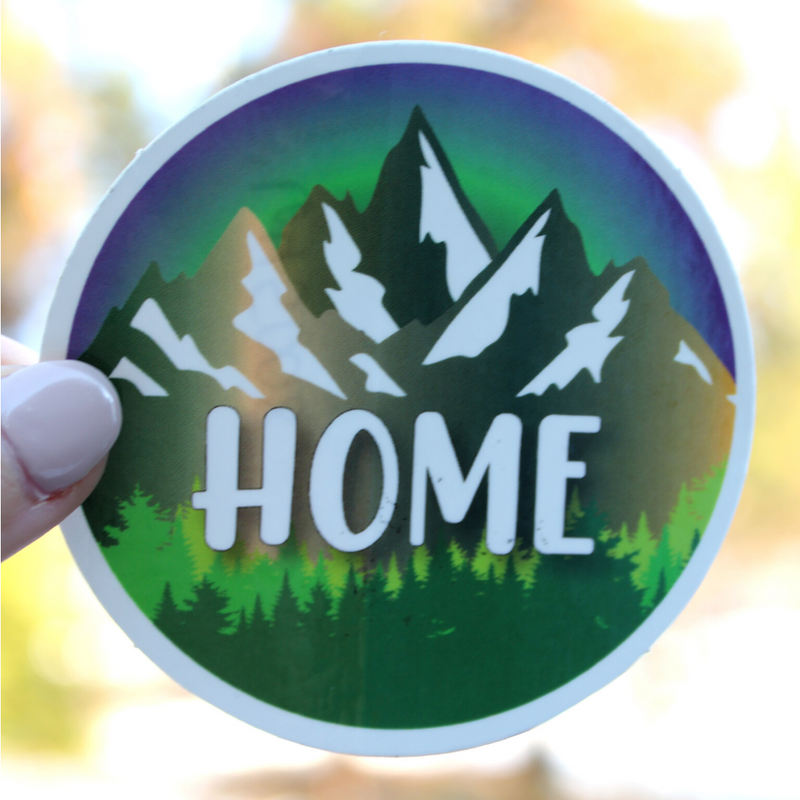 Load image into Gallery viewer, Mountain Scene Home Sticker
