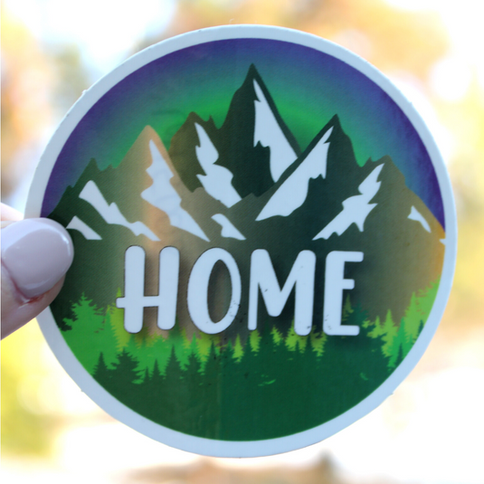 Mountain Scene Home Sticker