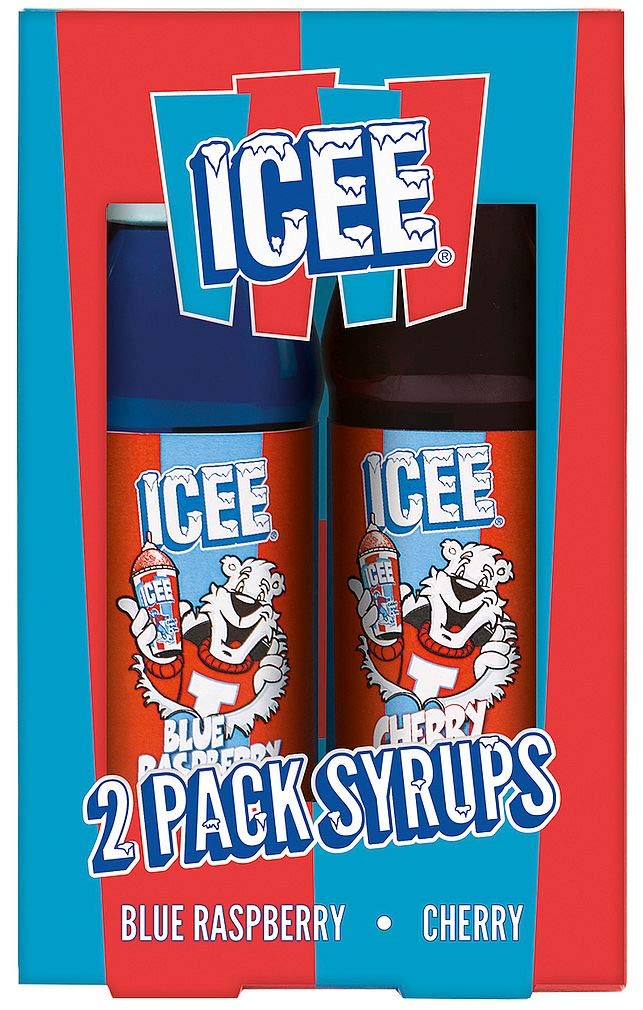 Load image into Gallery viewer, iscream Genuine ICEE Brand Cherry and Blue Raspberry Flavor Syrup Boxed Set for ICEE At Home Slushie Maker
