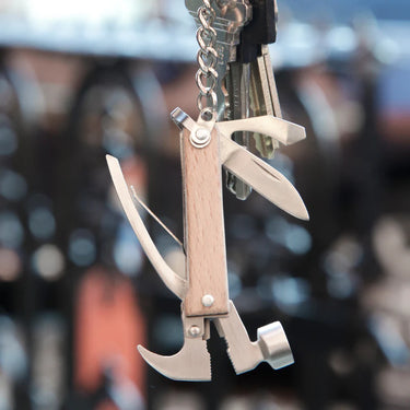 Kikkerland Hammer Mini Multi-Tool Keychain