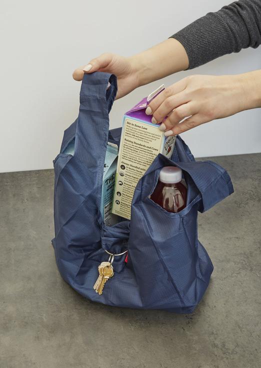 Load image into Gallery viewer, Keyring Reusable Shop Bag - Blue
