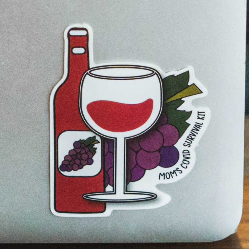 Load image into Gallery viewer, Mom&#39;s  Survival Kit Wine Sticker
