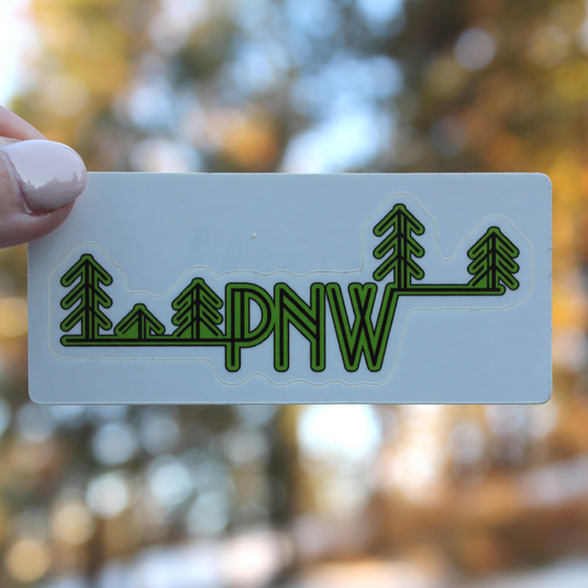 Green PNW Trees Sticker