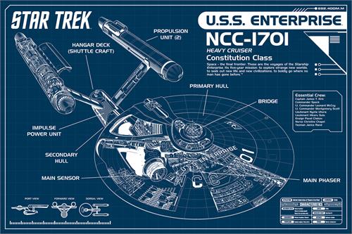 Star Trek Enterprise Poster - 36" X 24"