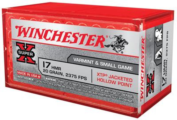 Winchester Super-X, .17 HMR, JHP, 20 Grain, 50 Rounds