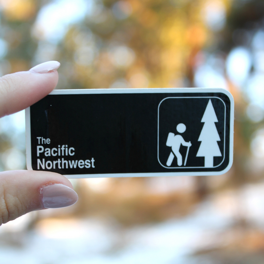 The Pacific Northwest Hiking Trail Sign Sticker