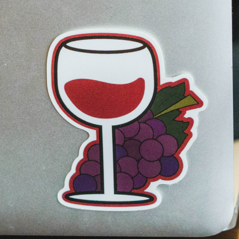 Load image into Gallery viewer, Wine Glass Sticker
