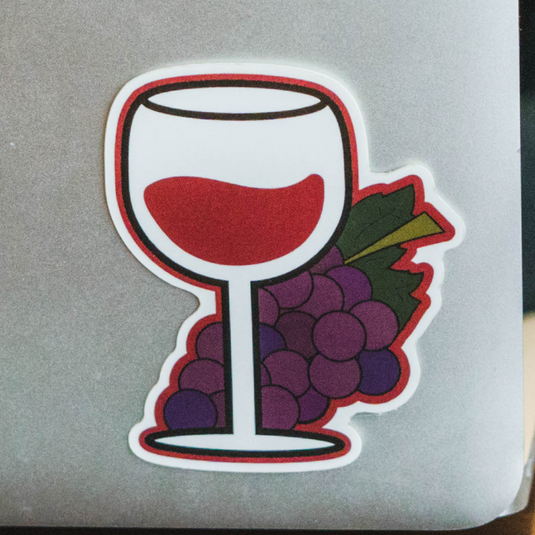 Wine Glass Sticker