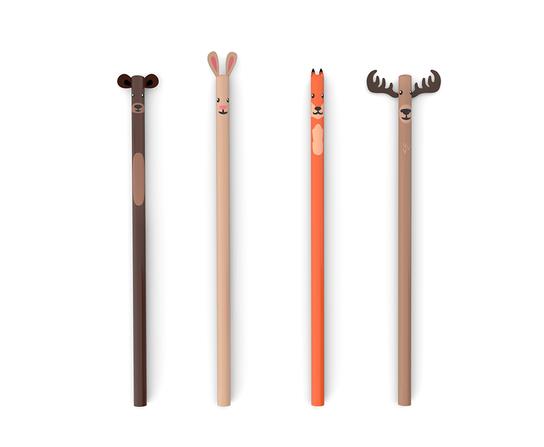 Load image into Gallery viewer, Woodland Pencils - Set of 4
