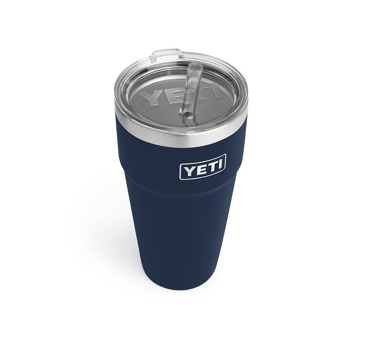 Load image into Gallery viewer, Yeti Rambler 26 oz Stackable Cup with Straw Lid - Navy Blue

