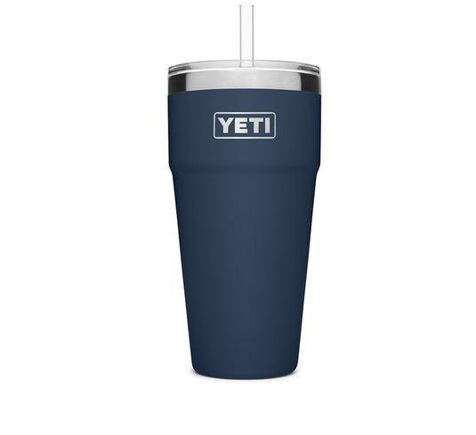 Yeti Rambler 26 oz Stackable Cup with Straw Lid - Navy Blue