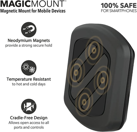 SCOSCHE MAGDM2 Magic Mount Magnetic Mount Holder for Mobile Devices, Black