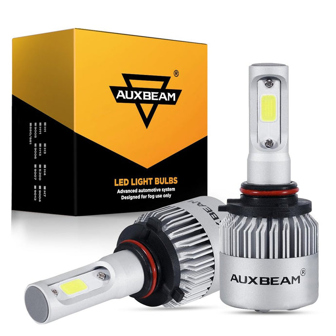 AUXBEAM LED Head Light Bulbs 9005 S2-Series COB 270°/360° Beam 8000LM