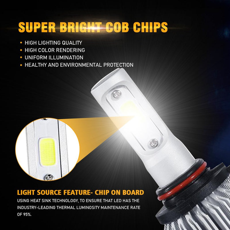 Load image into Gallery viewer, AUXBEAM LED Head Light Bulbs 9005 S2-Series COB 270°/360° Beam 8000LM
