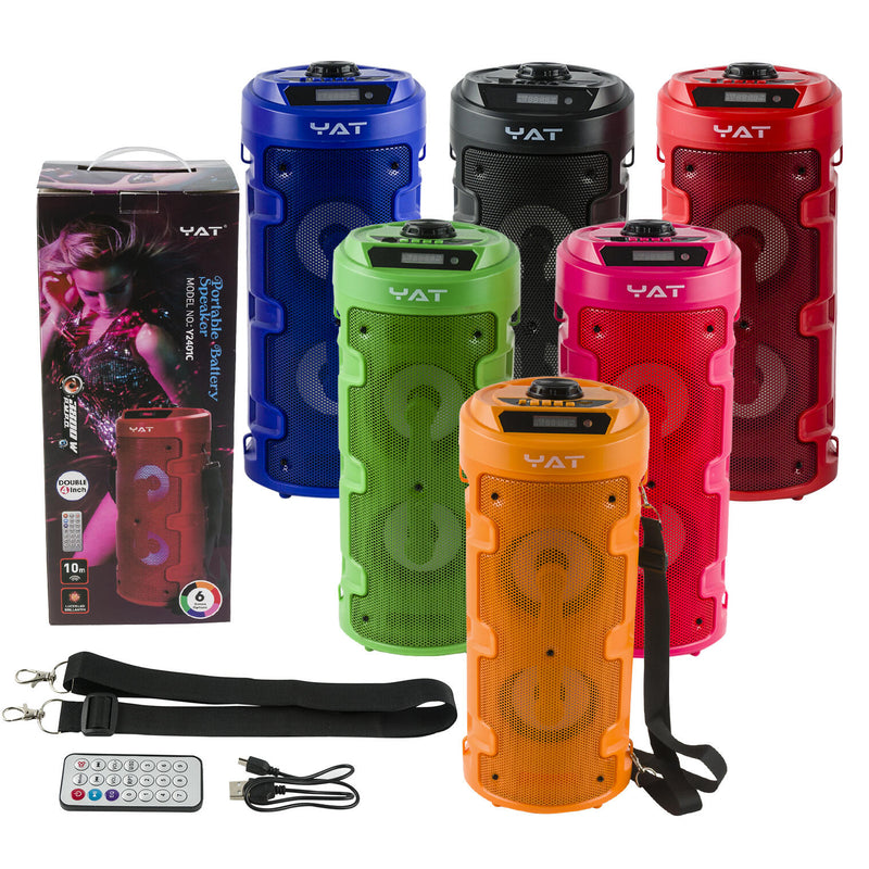 Load image into Gallery viewer, Portable Battery Speaker Wireless Bluetooth Tube Shaped Speaker with Hooks on Both Sides
