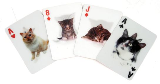 Load image into Gallery viewer, Cat Playing Cards 3D

