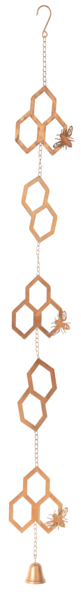 Copper Patina Honeycomb & Bee Rain Chain