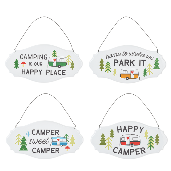 Camper with Text Wall Sign (1 sigh per purchase)