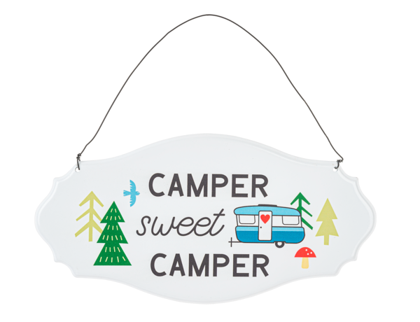 Load image into Gallery viewer, Camper with Text Wall Sign (1 sigh per purchase)

