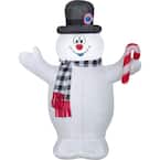 Load image into Gallery viewer, 3.5 ft. Small Frosty Snowman with Scarf and Candy Cane
